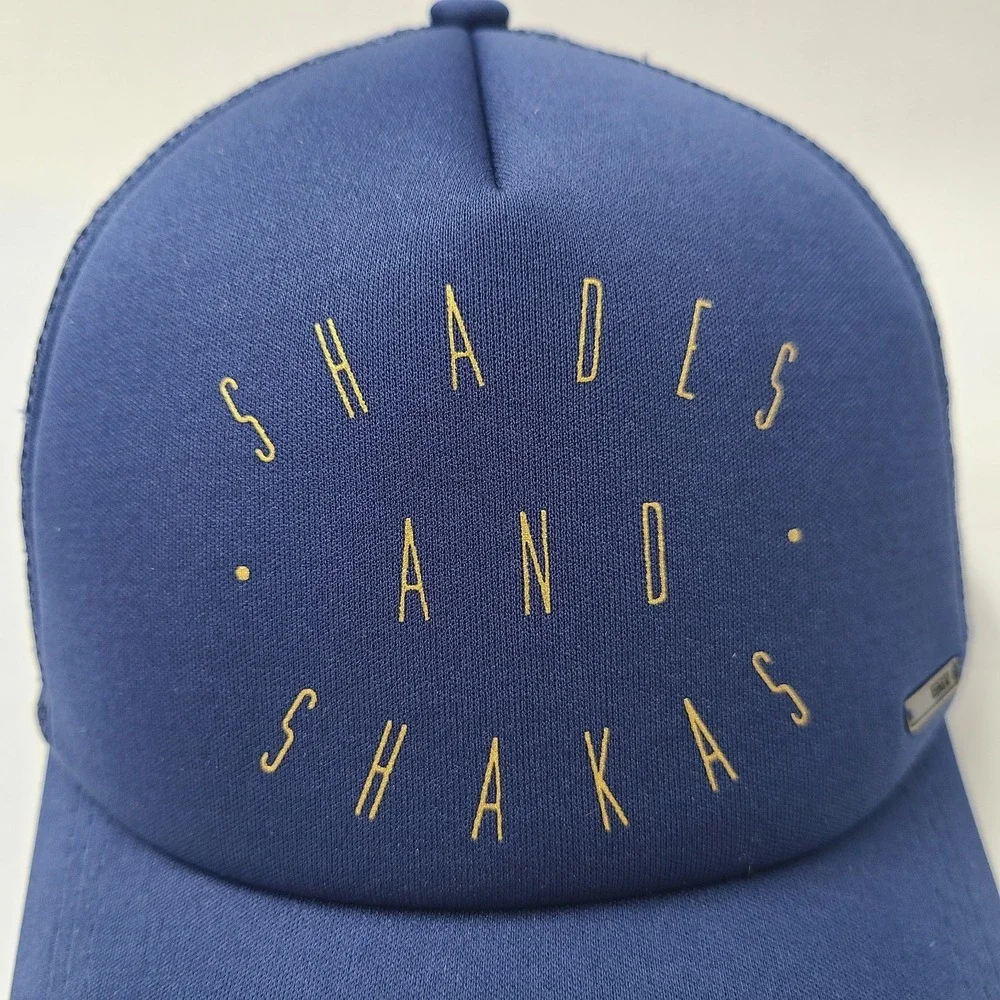 Women Roxy Hat Snapback Trucker Mesh Shades & Shakas Blue Surf Beach Casual Wear